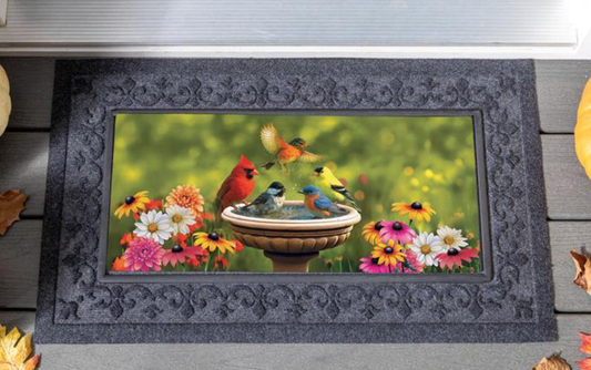 Evergreen Bathing Birds Sassafras Switch Mat Doormat Insert