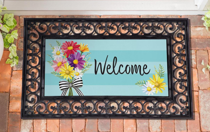 Daisy Bow Bouquet Sassafras Switch Mat Doormat Insert