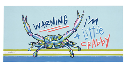 Sea Adventure - Warning I'm a Little Crabby Sassafras Doormat Insert