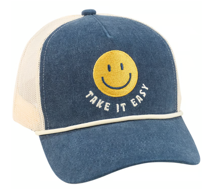 Take It Easy Smiley Face Trucker Hat