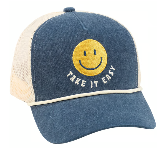 Take It Easy Smiley Face Trucker Hat