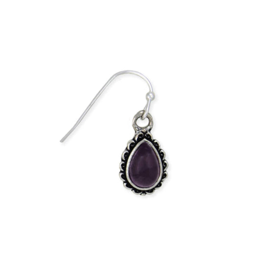 Gemstone Classics Silver Teardrop Stone Earrings