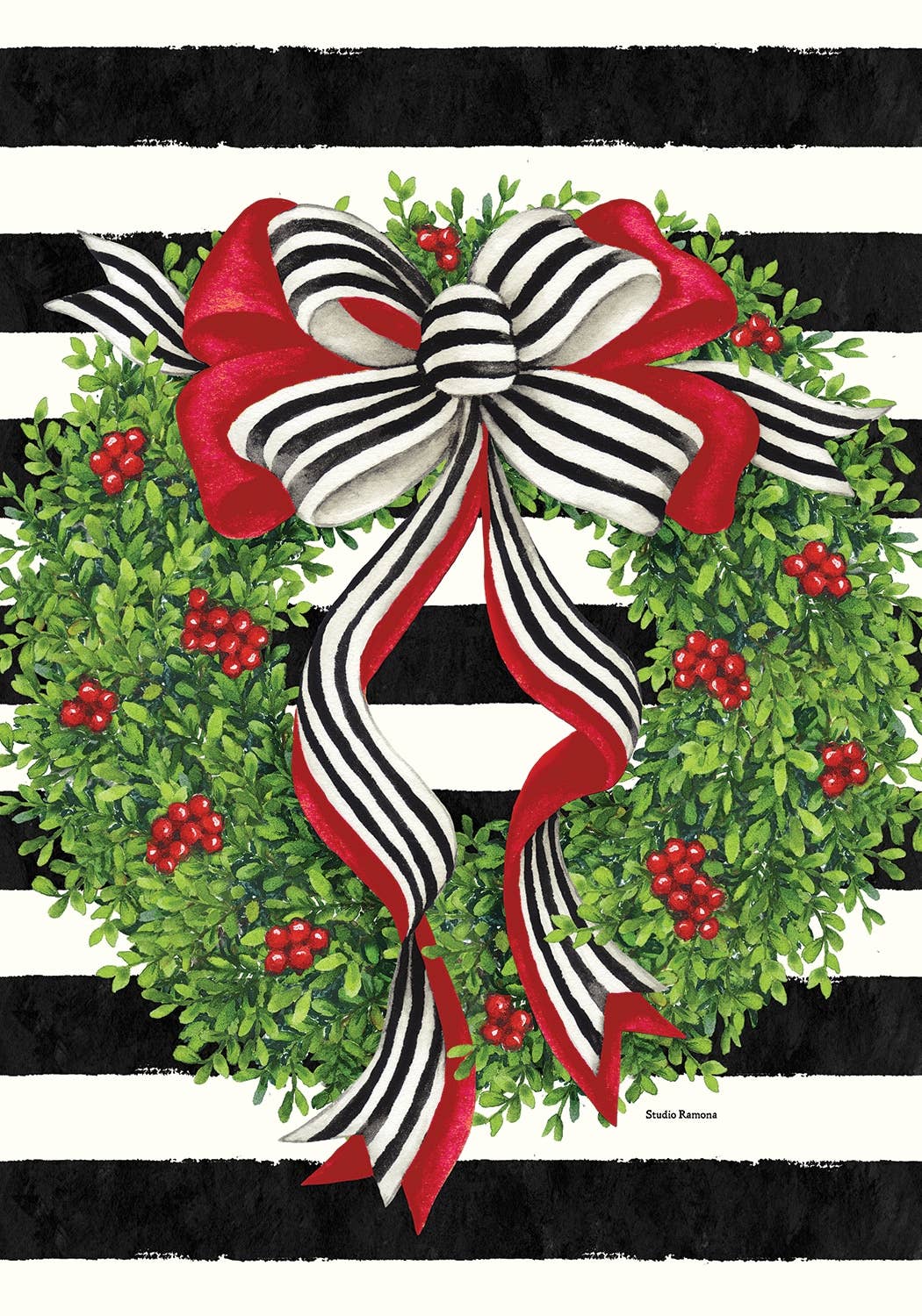 Holiday Stripe House Flag - 28” x 40”