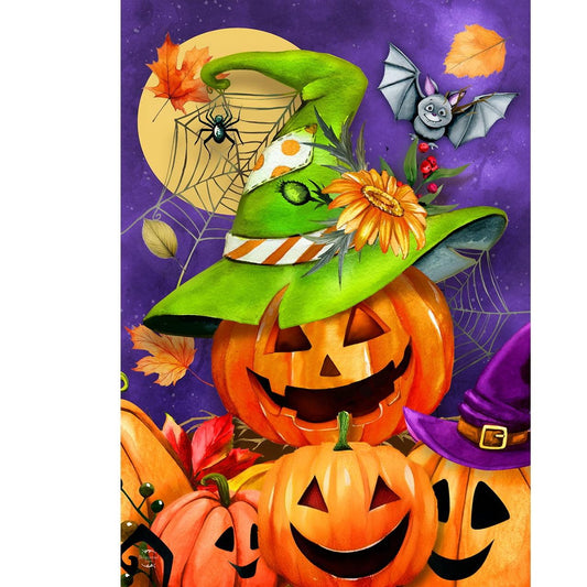 Happy Jack-O-Lanterns Garden Flag