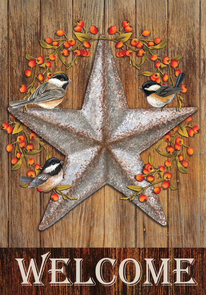 Harvest Barnstar Welcome Garden Flag