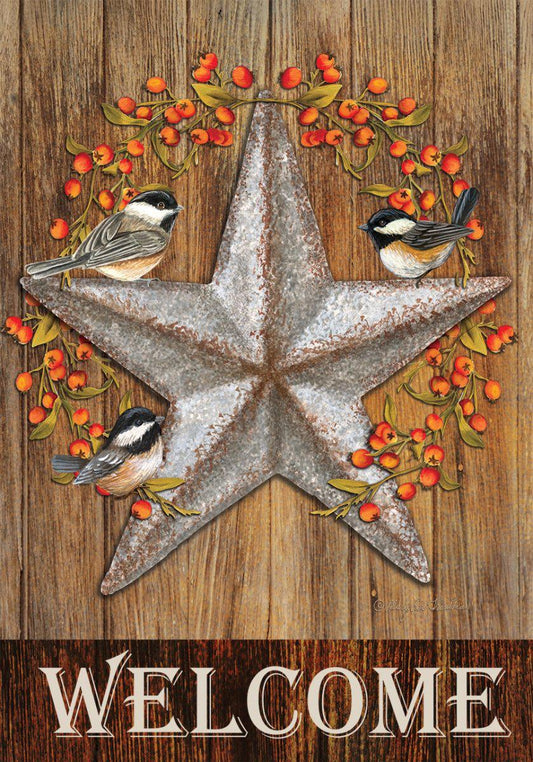 Harvest Barnstar Welcome Garden Flag