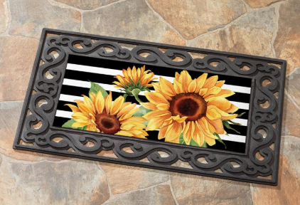 Evergreen Flag Striped Sunflowers Sassafras Switch Mat