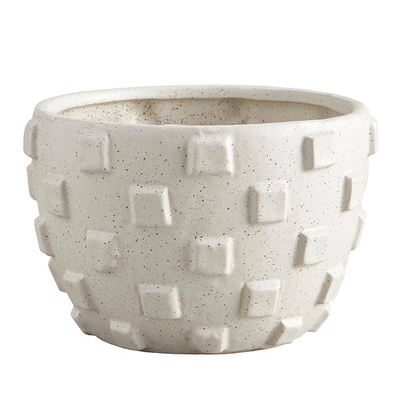 Wide Square Texture Pot - Large