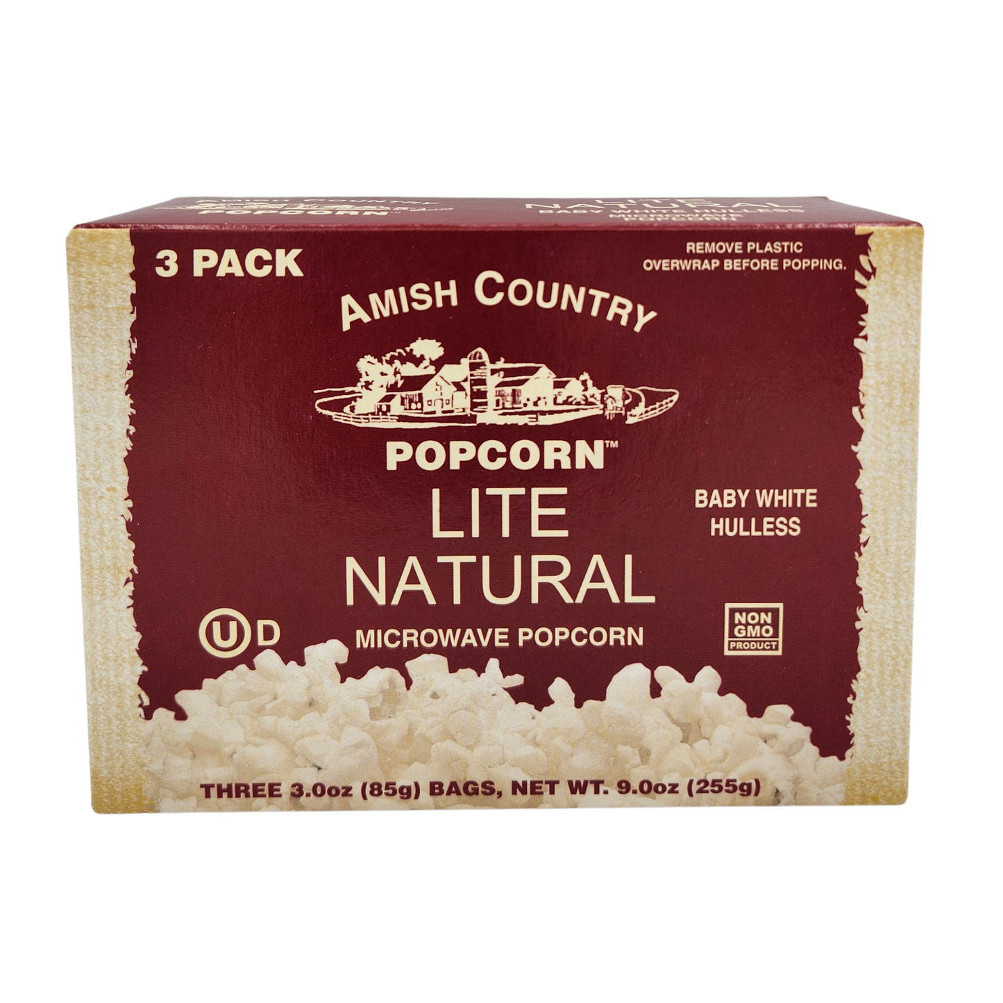 Amish Country 3pk Microwave Lite Natural Popcorn