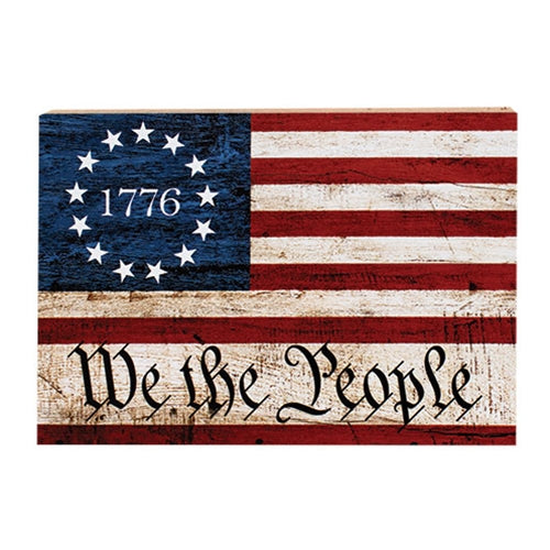 'We the People' Patriotic Box Sign