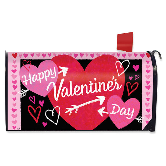 Cupid's Hearts Mailbox Cover - Oversized