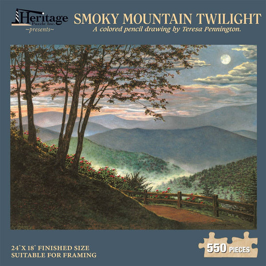 Smoky Mountain Twilight 550 piece puzzle