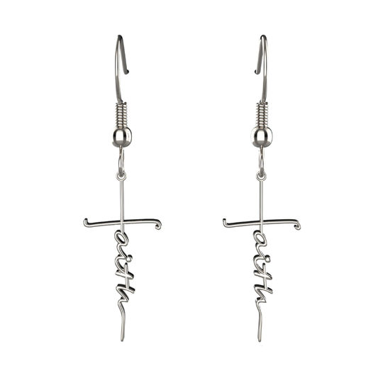 Faith Cross Earrings - Gold or Silver