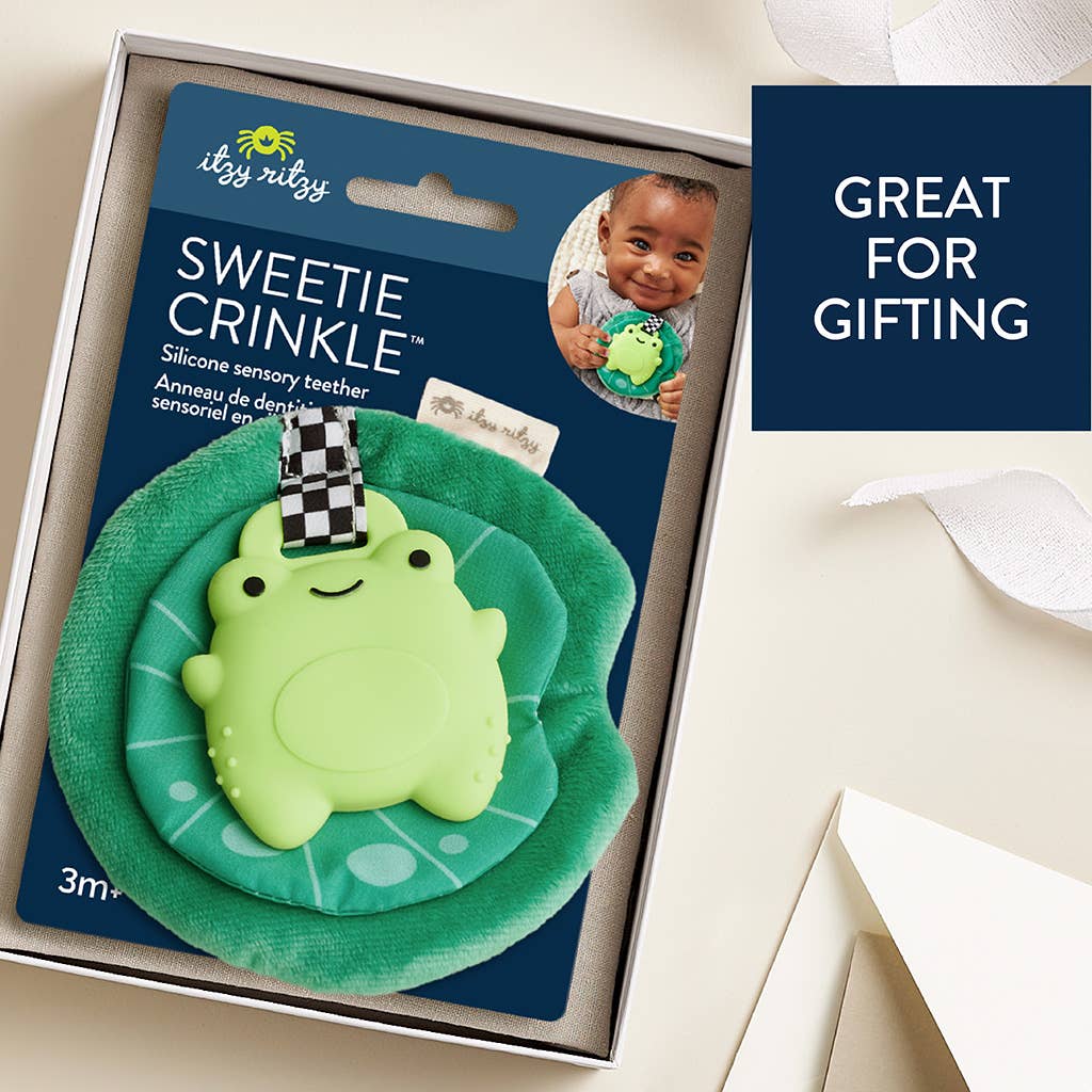 Itzy RItzy Sweetie Crinkle Silicone and Plush Teether