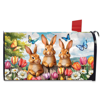 Bunny Greeting Mailbox Cover - Oversized