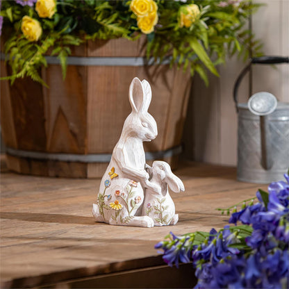 Bunny Blooms Bunny and Baby Bunny Statuary