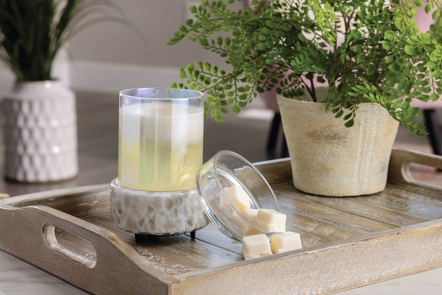 Swirl Glass 2-in-1 Wax and Candle Warmer