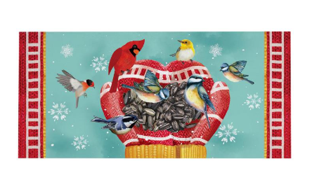 Welcome Bird Friends Sassafras Doormat Mat Insert