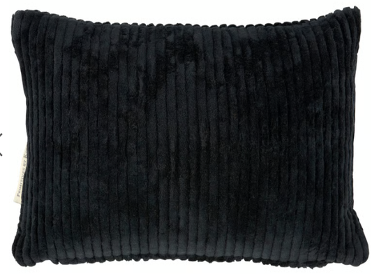 Boo Corduroy Pillow - Black and White