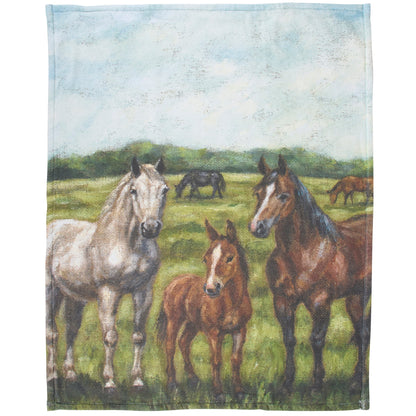 Horse Family Kitchen Towel