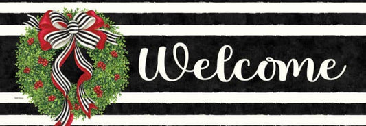 Holiday Stripes Signature Sign - Custom Decor