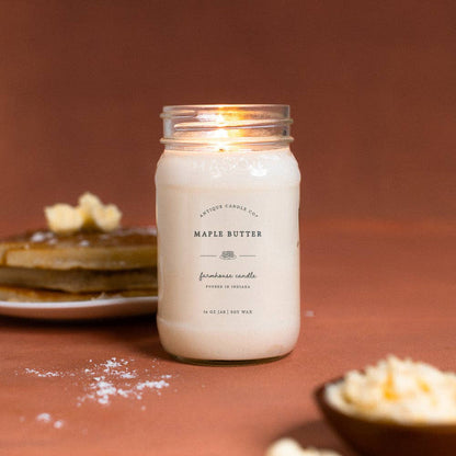 Maple Butter 16oz Jar Candle - Antique Candle Co