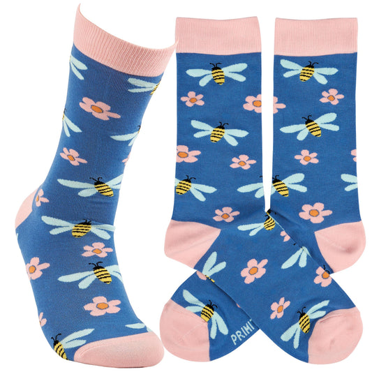 Flowers and Bees Socks