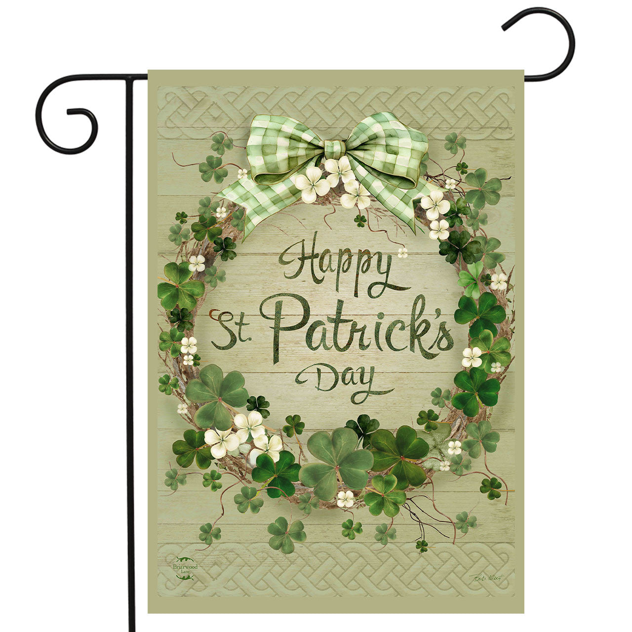 Lucky Wreath Garden Flag