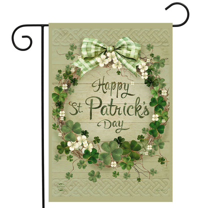Lucky Wreath Garden Flag
