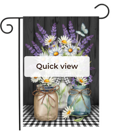 Lavender and Daisies Garden Flag