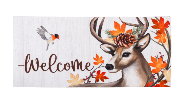 Autumn Deer Wreath Sassafras Switch Mat Insert