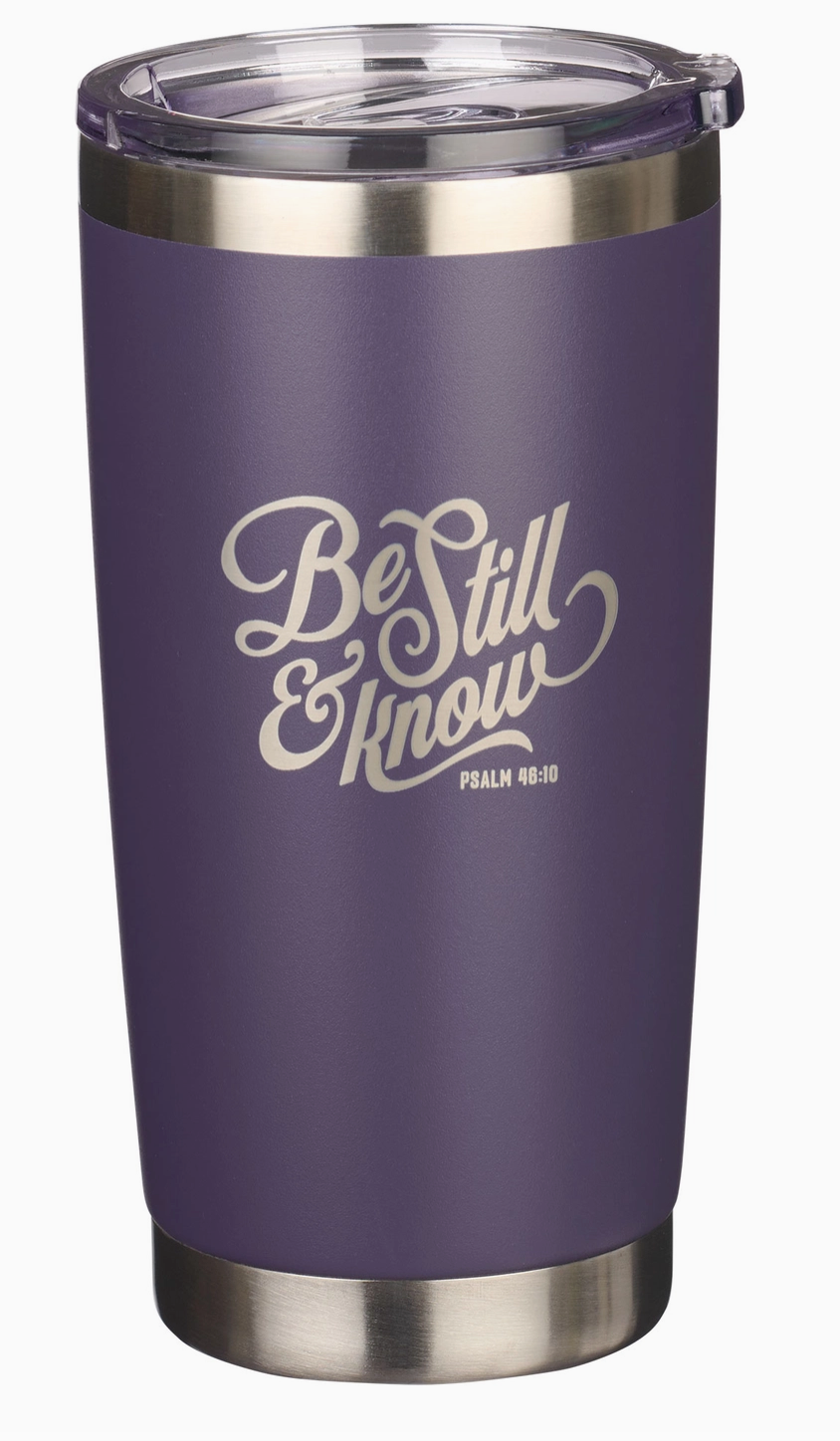Be Still & Know Purple Tumbler