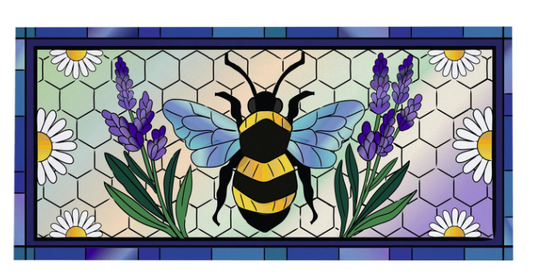 Lavender Honey Bee Sassafras Switch Mat Doormat Insert