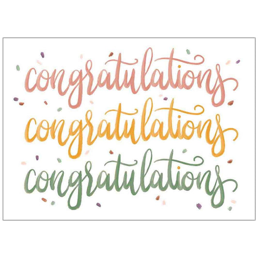 Triple Congrats Congratulations Greeting  Card