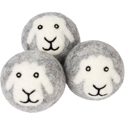 "Smiling Sheep" Hand-Felted Wool Dryer Ball