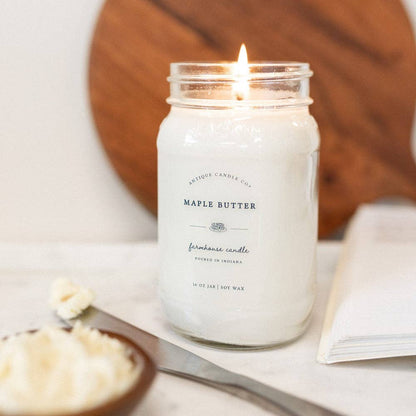 Maple Butter 16oz Jar Candle - Antique Candle Co