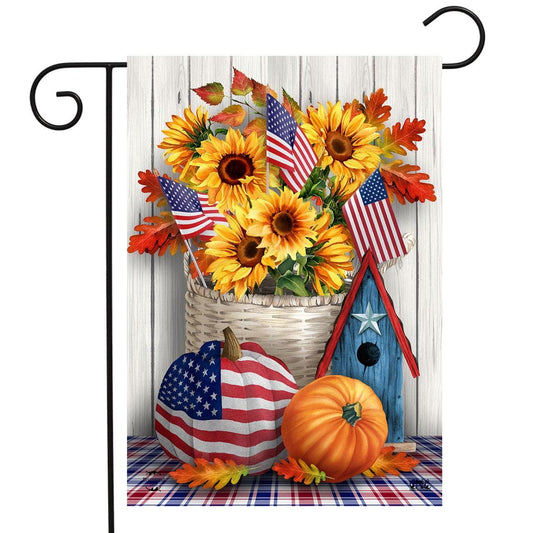 American Autumn Garden Flag
