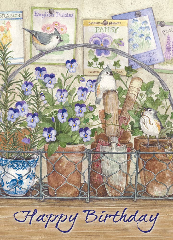 Birthday Greeting Card - Flowers and Seeds