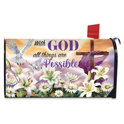 Sunrise Easter Cross Mailbox Cover - Standard Size
