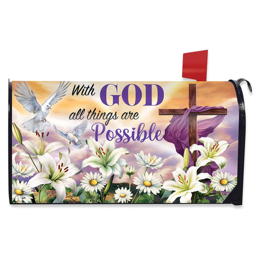 Sunrise Easter Cross Mailbox Cover - Standard Size