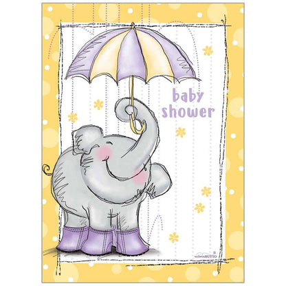 Elephant Shower Baby Congratulations Greeting Card