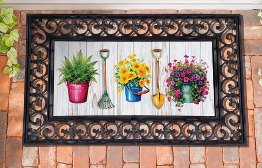 Garden Tool Trio Sassafras Switch Mat Doormat Insert