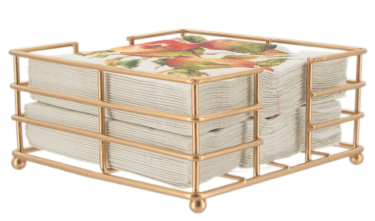 Cocktail Napkin Caddy - Metro Gold