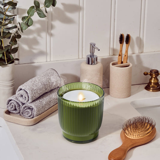 Lifelines Flameless Candle Diffuser - Olive Ribbed