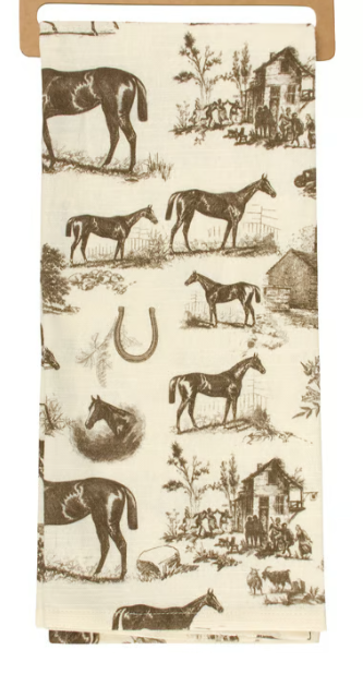 Toile Horse Kitchen Towel