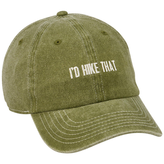 I'D Hike That Baseball Cap Green
