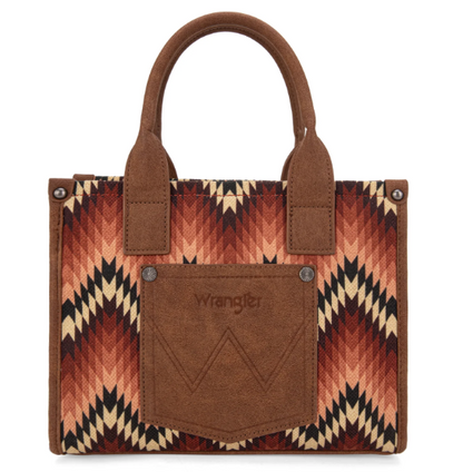 Southwestern Pattern Dual Sided Print Tote/Crossbody - Wrangler