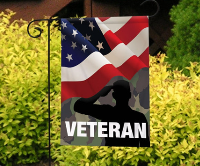 Veteran Garden Flag  12.5" x 18" - American Flag Military Service