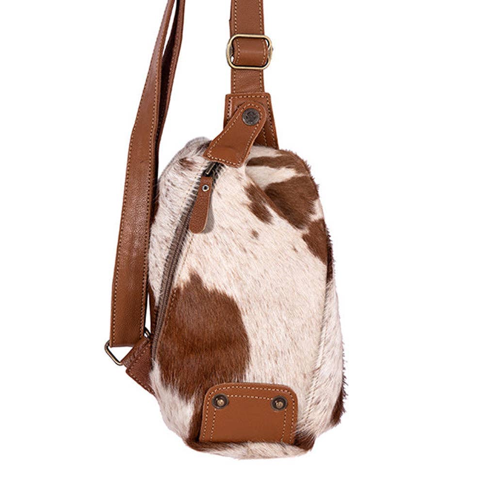 Robnette Ranch Fanny-Pack Myra Bag In Caramel & White