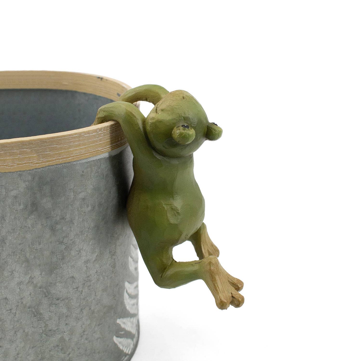Little Resin Frog Planter Hanger